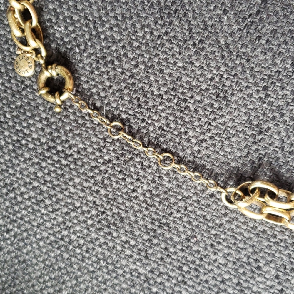 Chunky Bead & Chain Necklace by J.Crew | Gold & Pink - Picture 3 of 3
